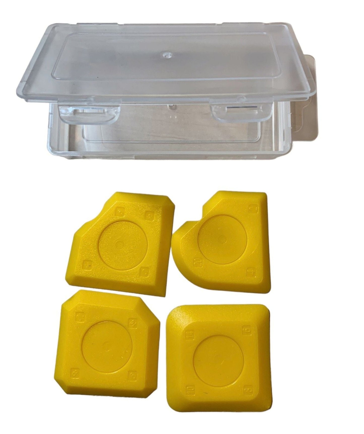Fugenglätter Set 4tlg Silikonspachtel Silikonglätter Gelb