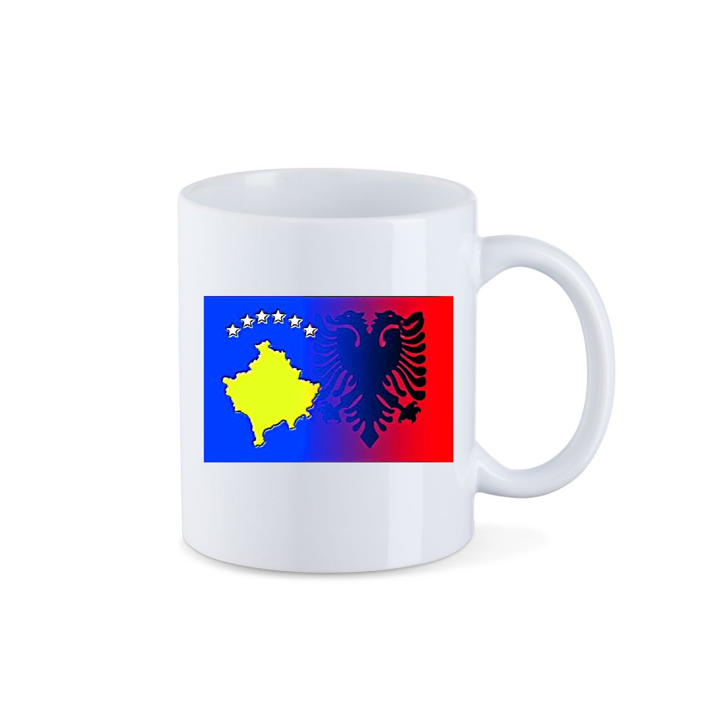 Albanien Kosovo Flaggen Tasse