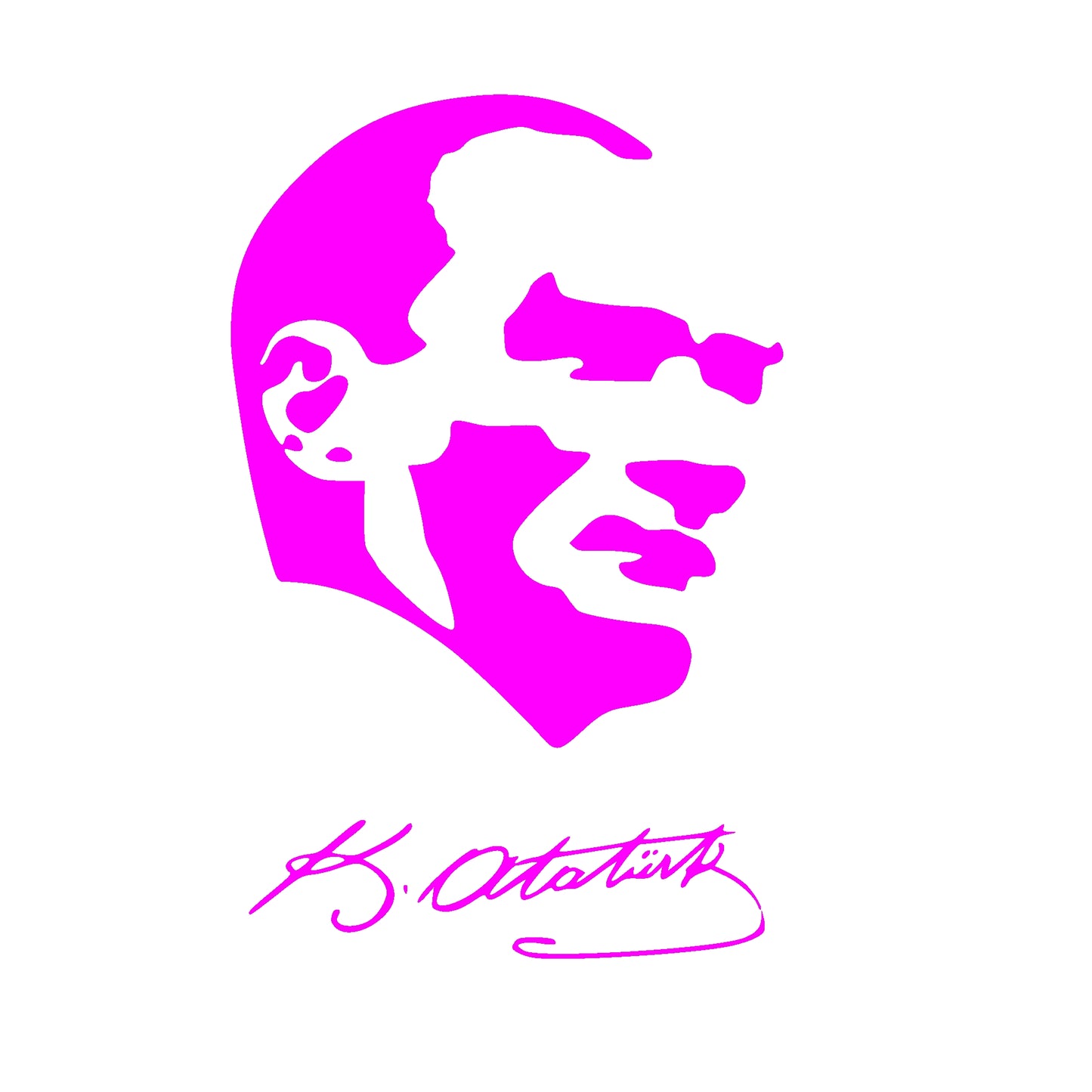 Atatürk Portre ve imza Aufkleber