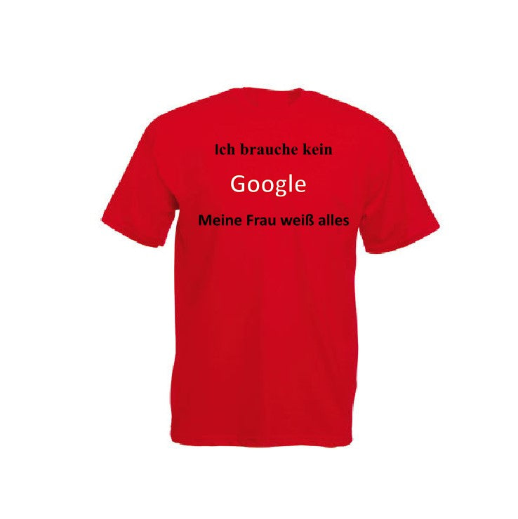 Herren Tshirt Geschenk Idee Meine Frau weiß Alles