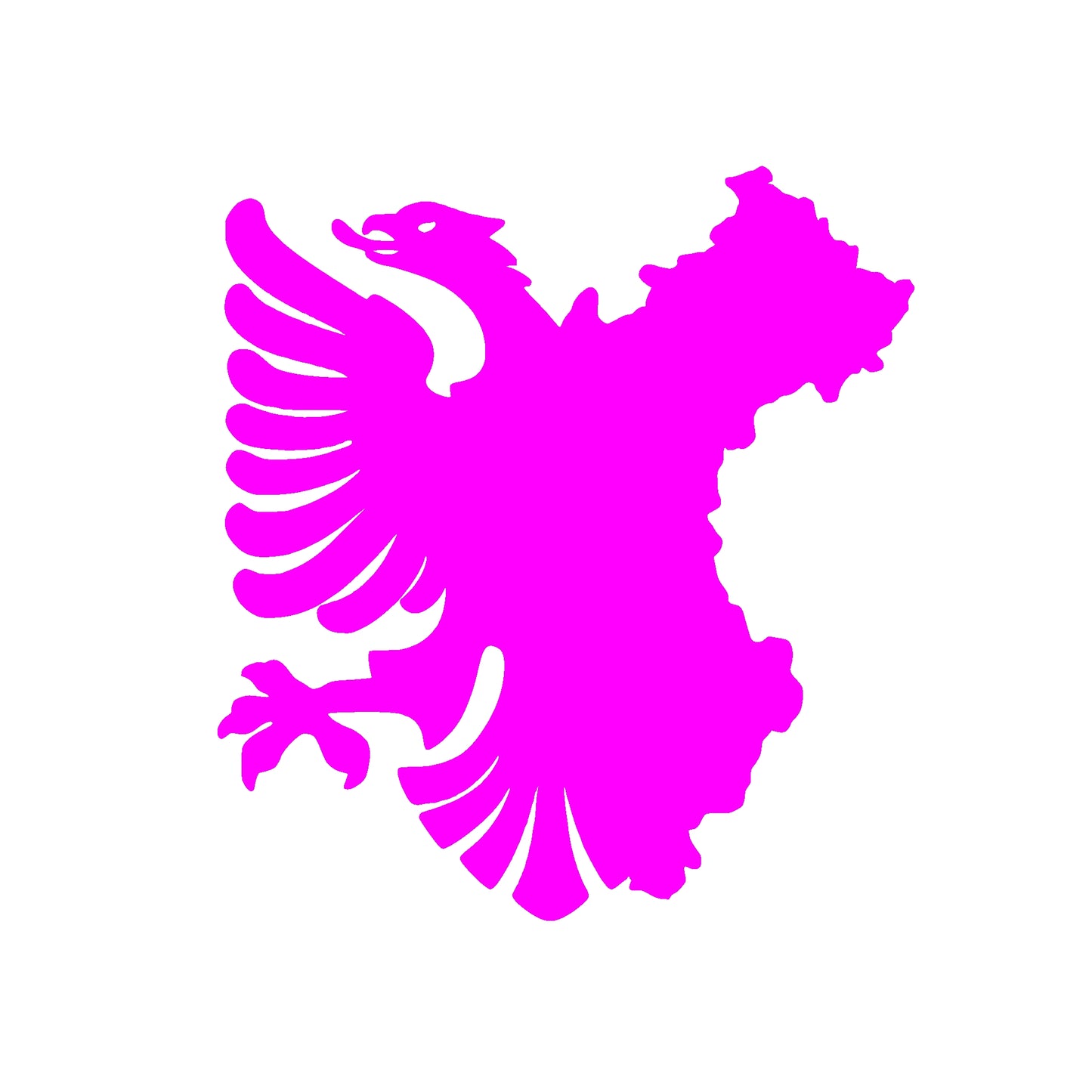 Kosovo umriss und Albanien Adler Aufkleber Sticker