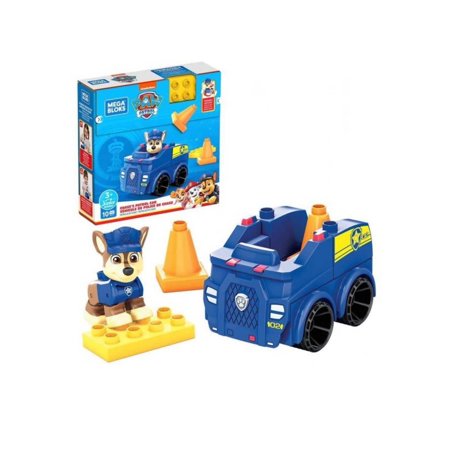 Mega Bloks Paw Patrol Chase'S Patrol Car Building Set