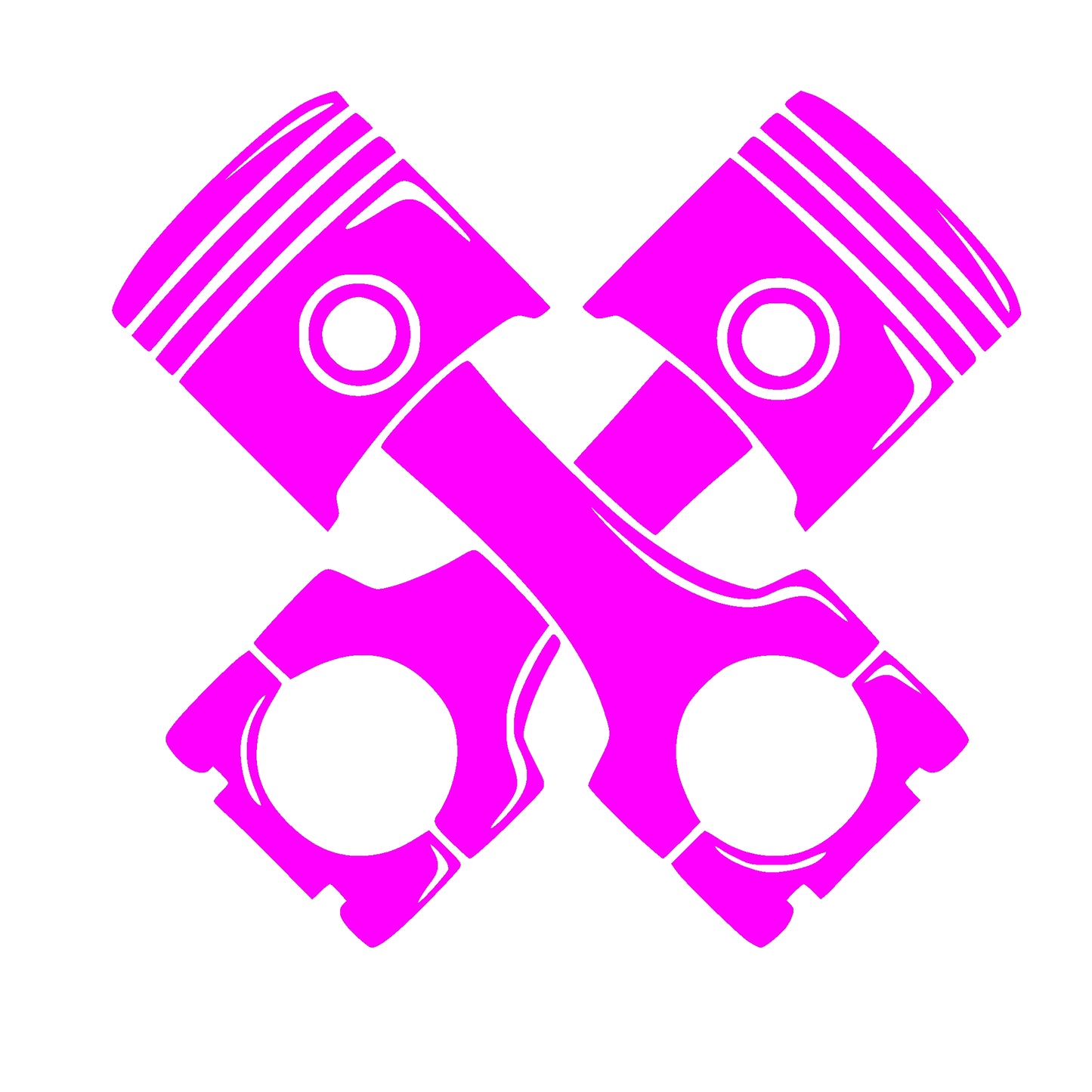 Kolben Aufkleber Sticker Piston