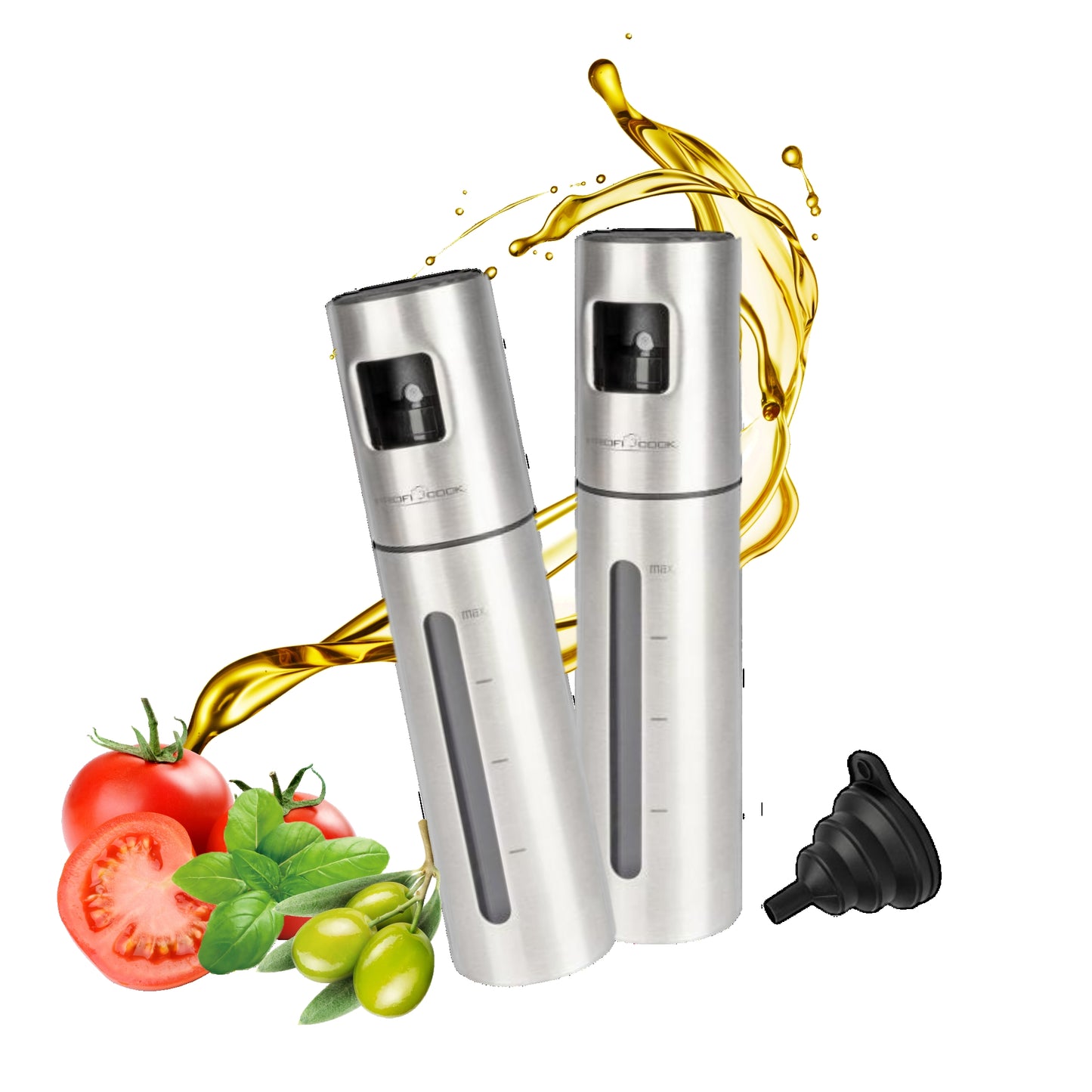 ProfiCook Essig & Ölsprüher Edelstahl 2er set
