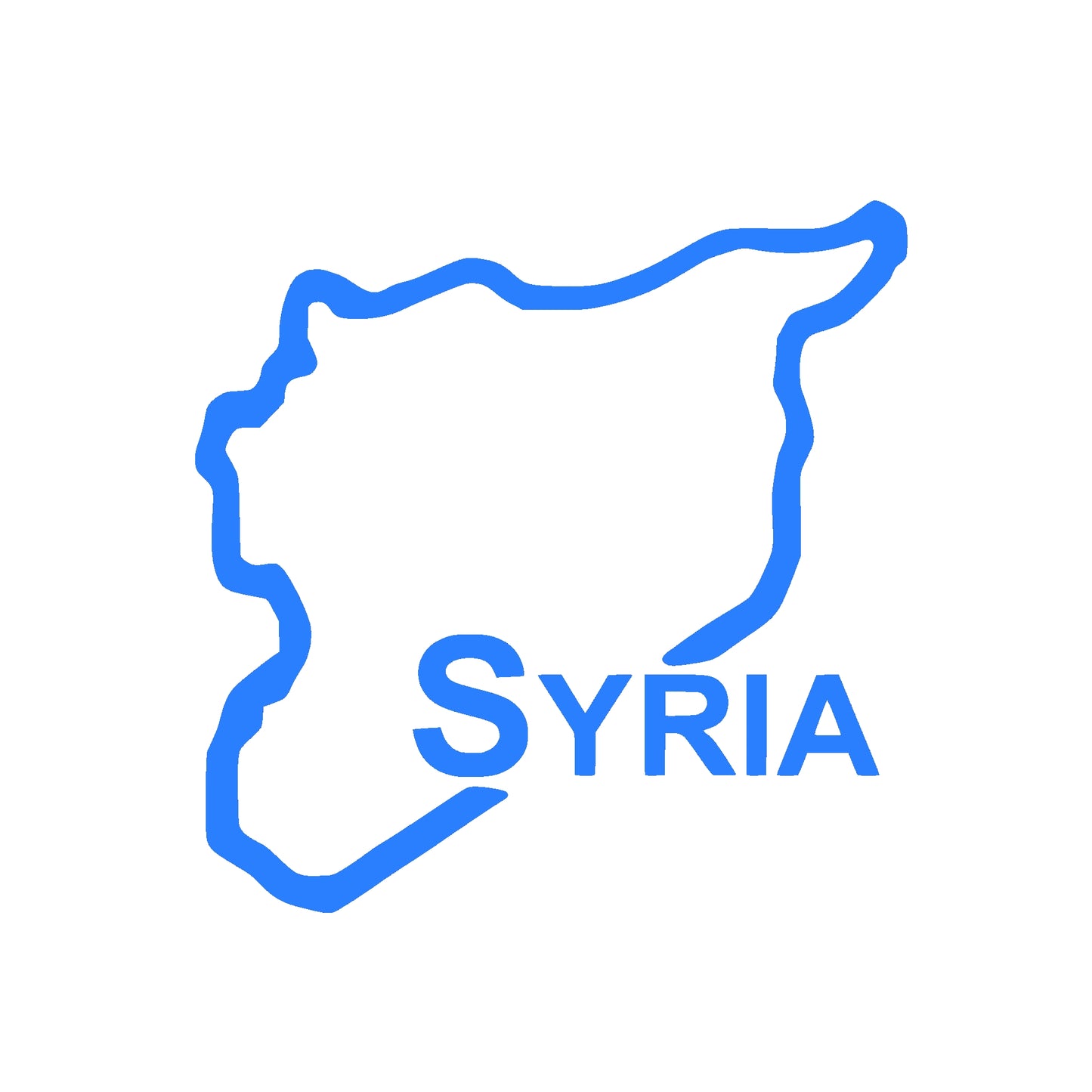 Syrien Umriss Syria Aufkleber