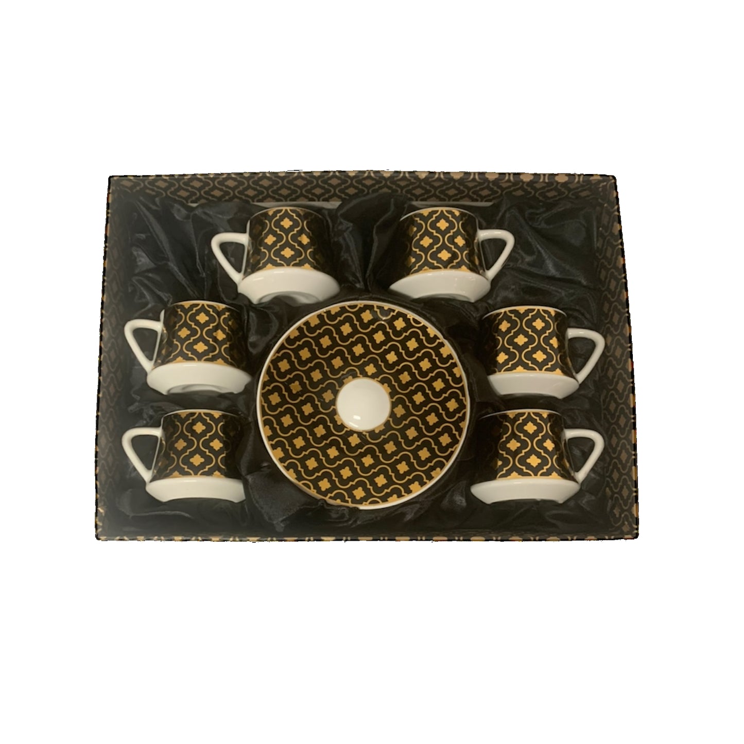 Türk Kahvesi Fincan Seti ( Hediyelik) Türkischer Kaffee oder Espressotasse mit Untertasse für 6 Personen in Geschenkbox
