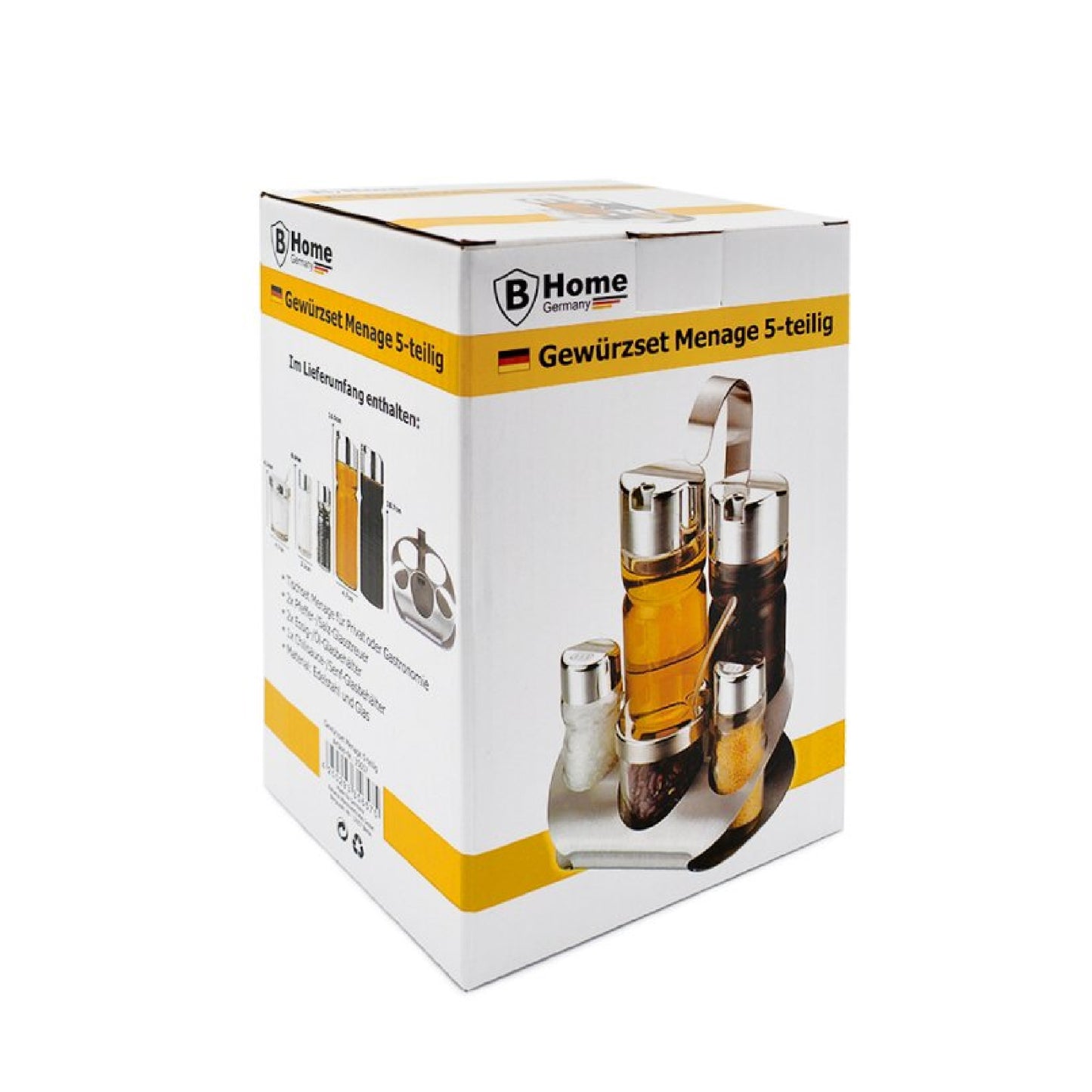 Gewürzständer - Edelstahl Menage Set 5 teilig