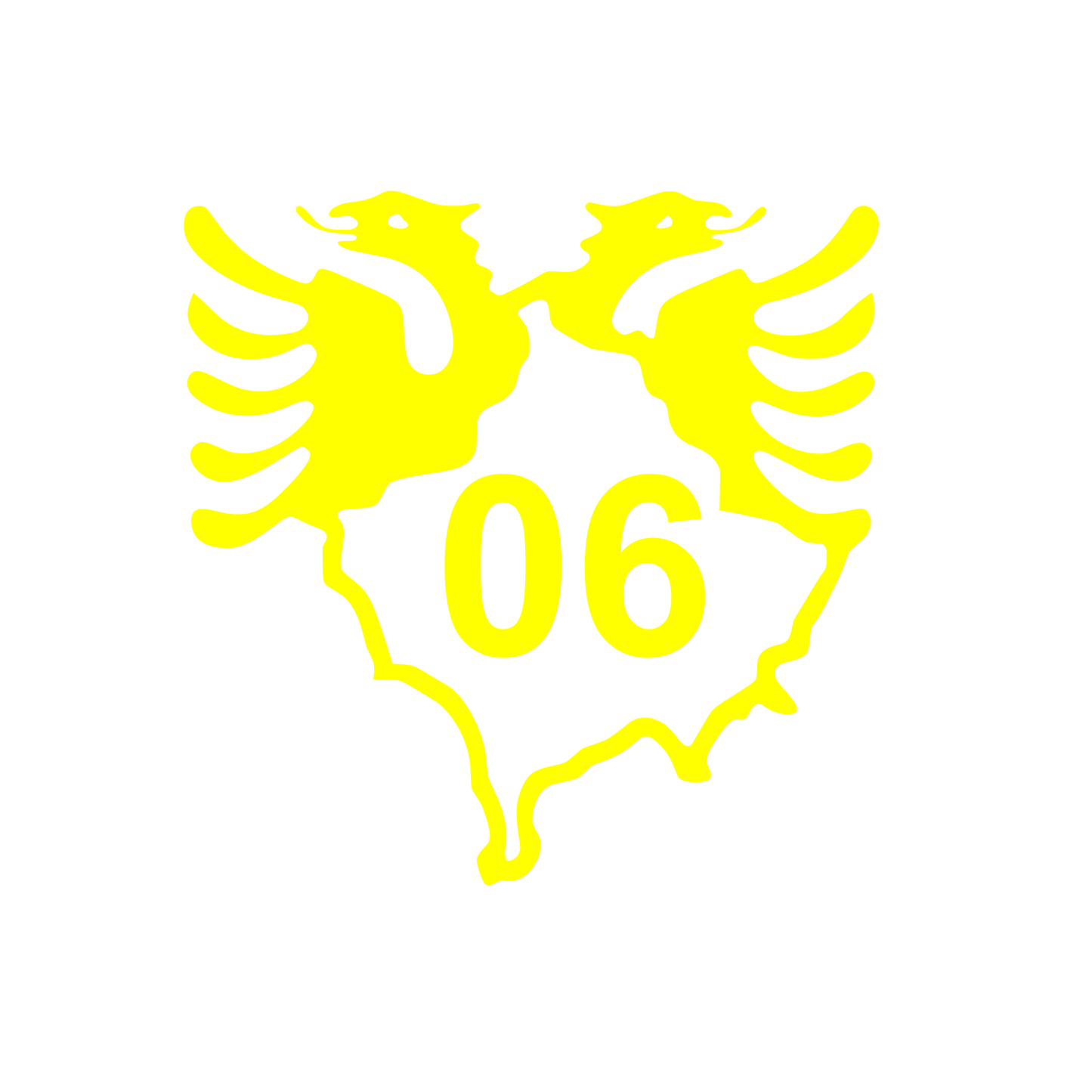 Albanien Adler und Kosovo umriss in einem 30x30cm Aufkleber Sticker