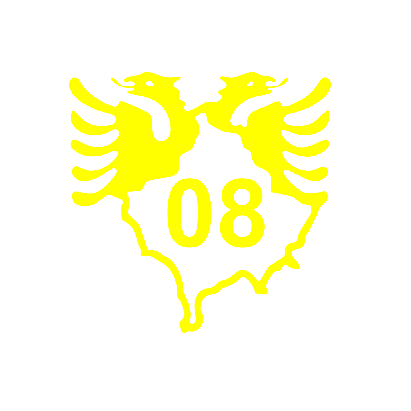 Albanien Adler und Kosovo umriss in einem 30x30cm Aufkleber Sticker