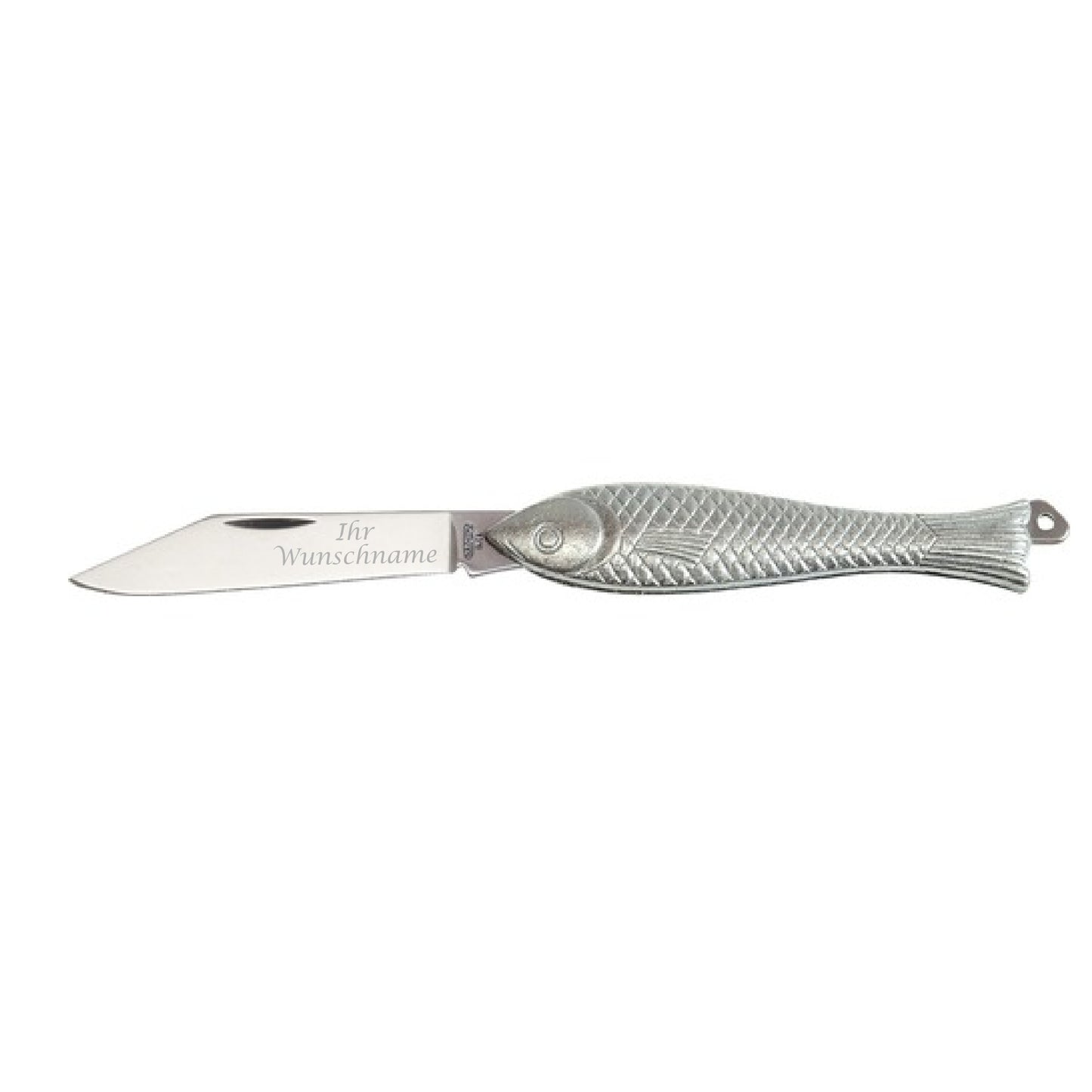 Klappmesser in Fischform Mit Namens Gravur  Mikov 130-NZn-1 RYBIKA