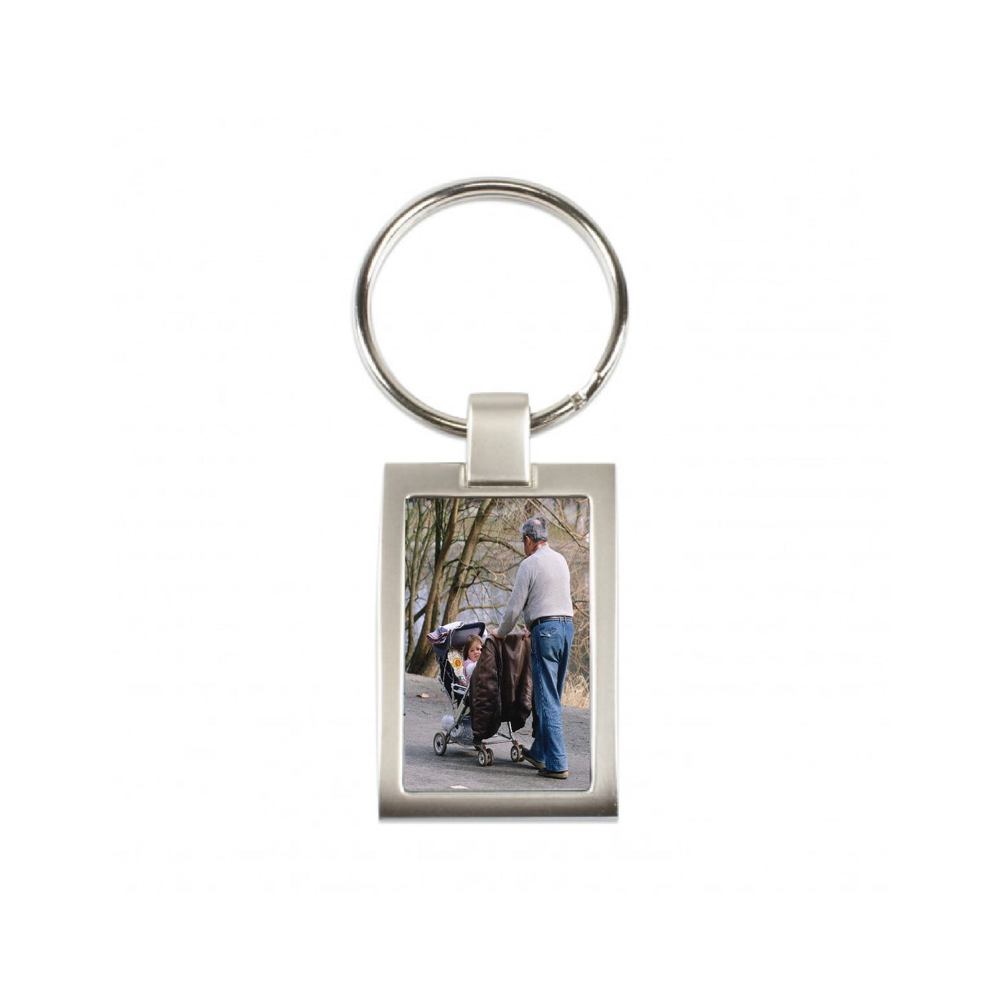 Metall Schlüsselanhänger sehr Edel mit einseitiger  Vertiefung für ihr Wunschfoto Personalisierbar mit Foto oder Logo (ohne Geschenkverpackung)