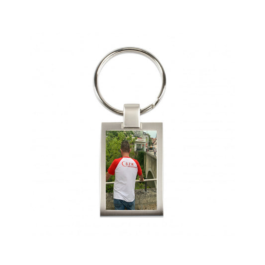 Metall Schlüsselanhänger sehr Edel mit einseitiger  Vertiefung für ihr Wunschfoto Personalisierbar mit Foto oder Logo (ohne Geschenkverpackung)