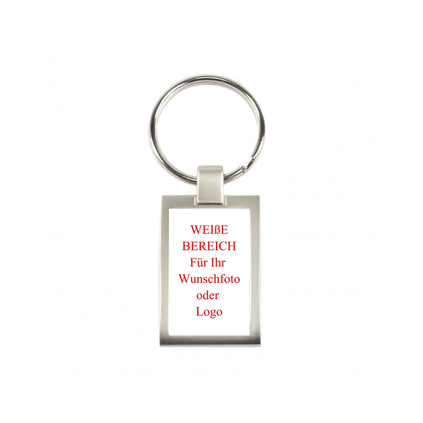 Metall Schlüsselanhänger sehr Edel mit einseitiger  Vertiefung für ihr Wunschfoto Personalisierbar mit Foto oder Logo (ohne Geschenkverpackung)