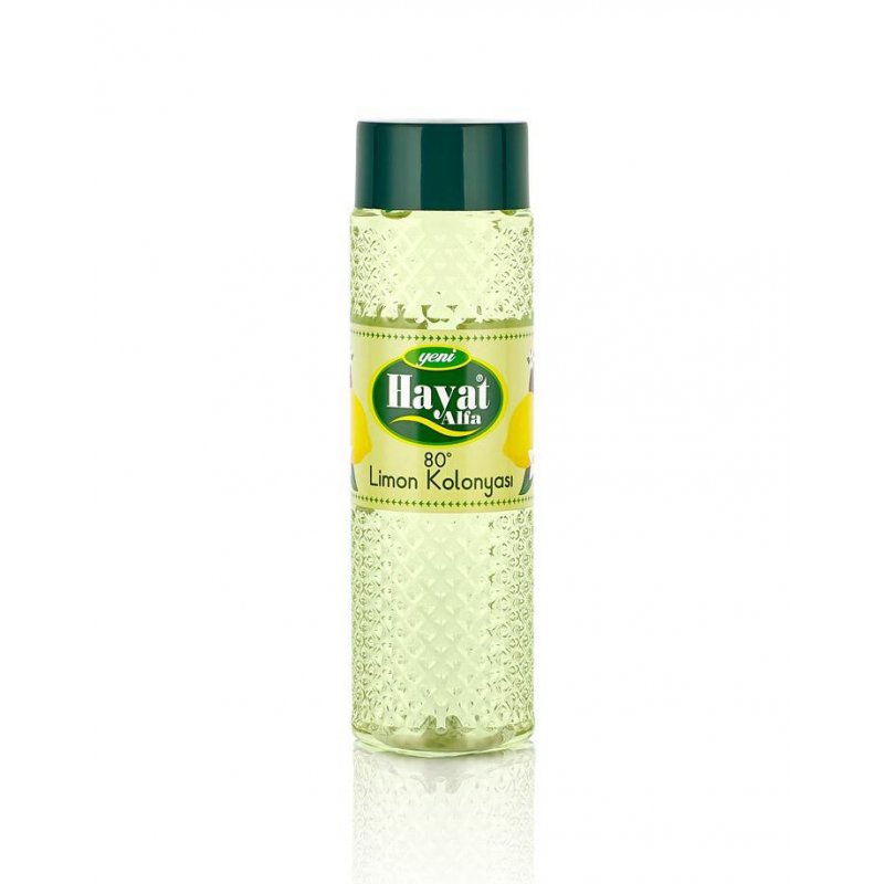 Hayat Alfa Kolonya Zitronenduft –400ml 80% Alkohol Limon Kolonyasi Kölnisch Wasser